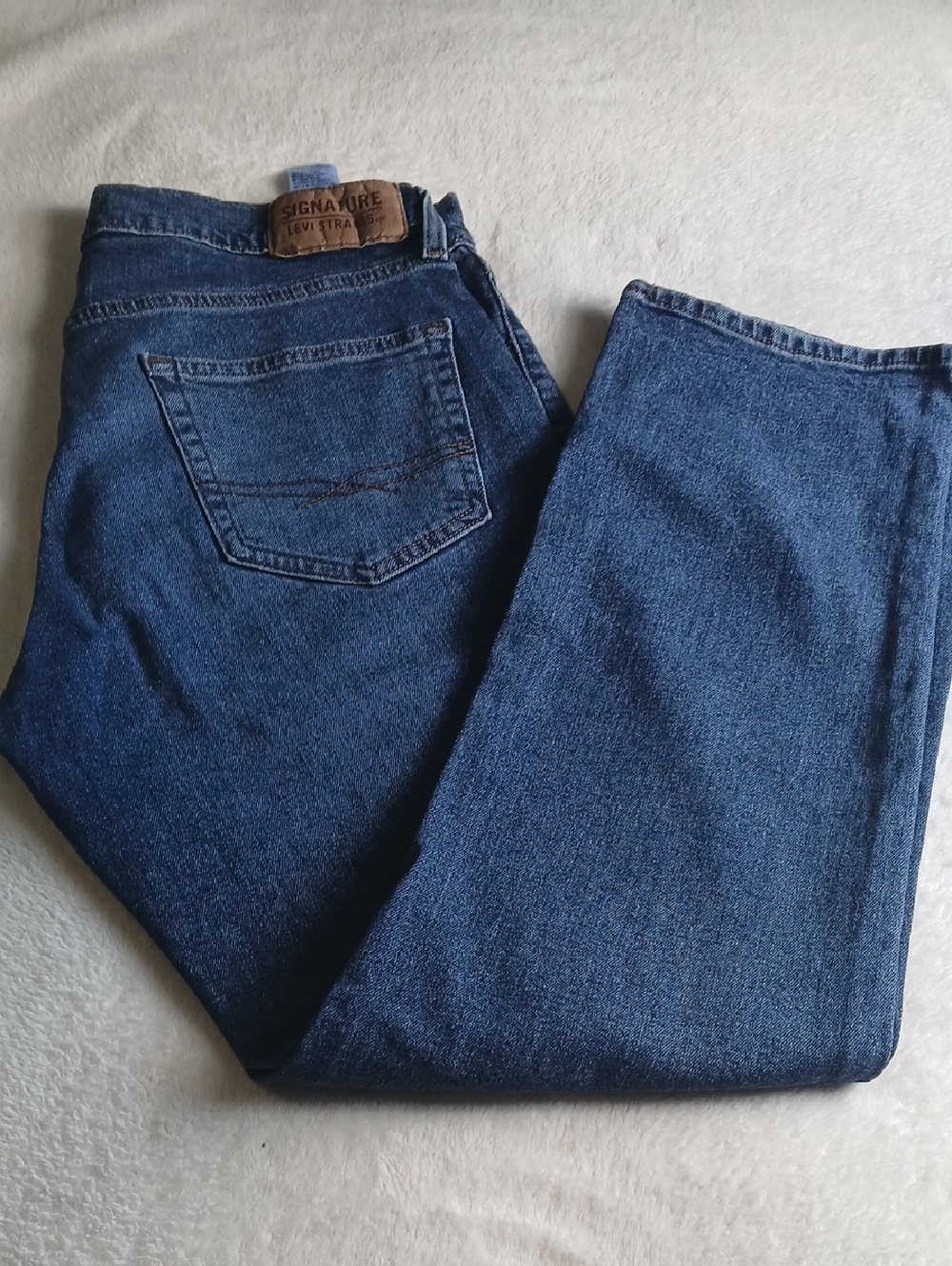 Men's Size 32 Signature by Levi Strauss In Dark Blue Athletic Jeans